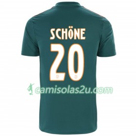 Camisolas de Futebol AFC Ajax Lasse Schöne 20 Equipamento Alternativa 2019/20 Manga Curta